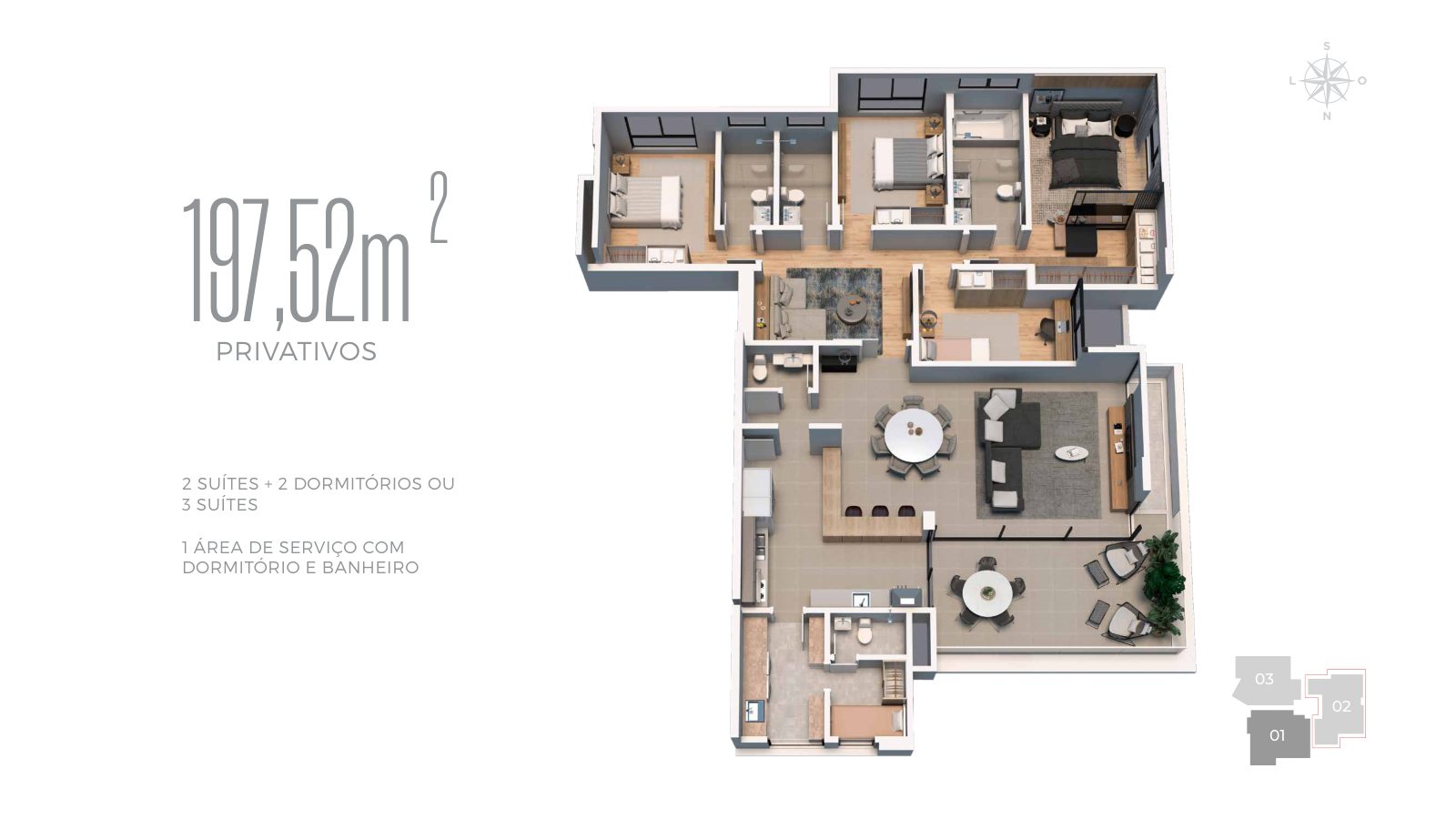 Planta — 197 m²